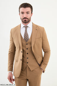 Belmonte Camel Classic Slim Fit Suit