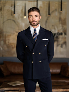 Navy Double Breasted Suit 2-Piece