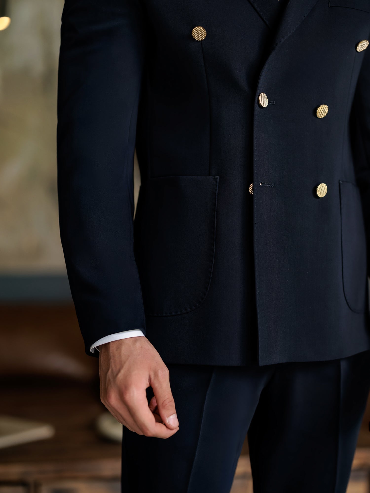 Navy Double Breasted Suit 2-Piece