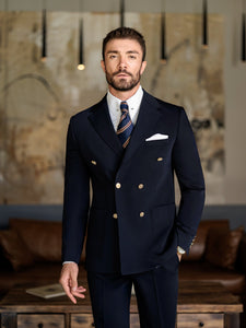 Navy Double Breasted Suit 2-Piece