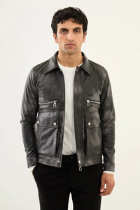 Bojoni Capena Black Leather Jacket