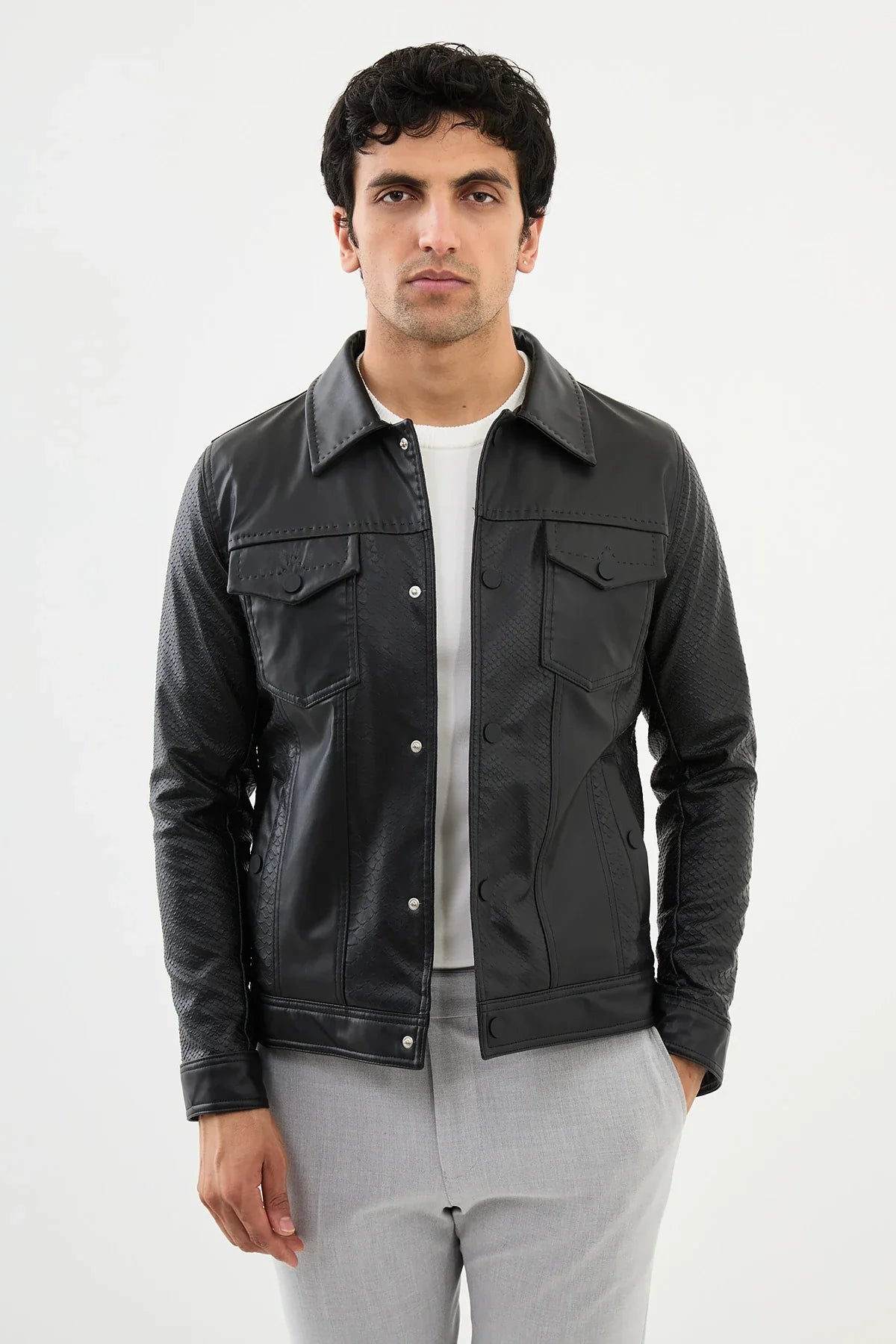 Bojoni Capena Black Leather Jacket