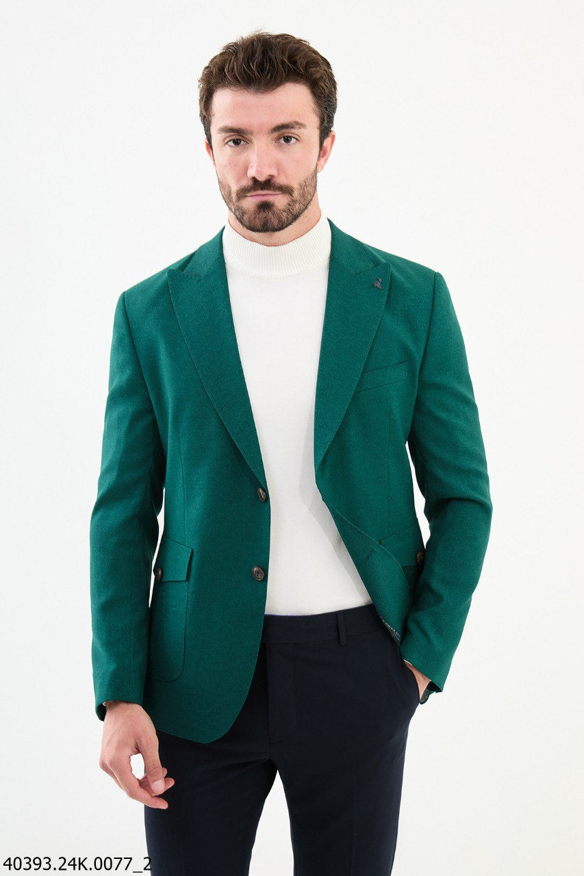 Belmonte Slim Fit Mint Green  Blazer