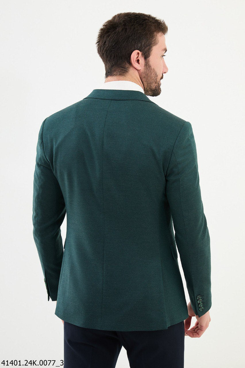 Bojoni Belmonte Slim Fit Green Blazer