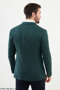 Bojoni Belmonte Slim Fit Green Blazer