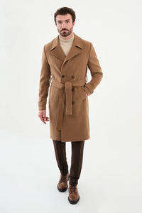 Bojoni Capena Long Slim Fit Beige Coat