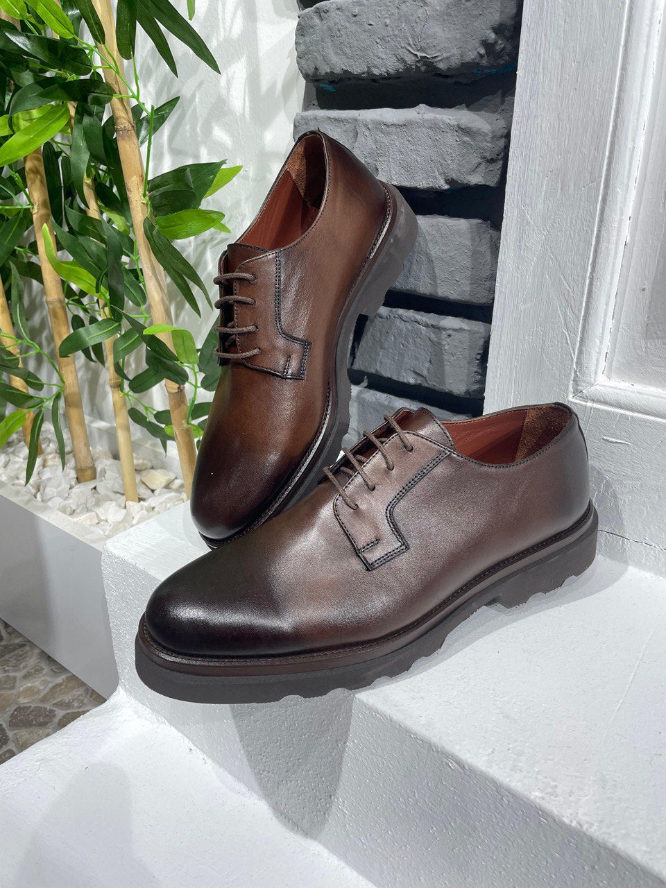 Bojoni Belmonte Brown Leather Shoes