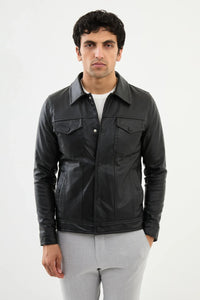 Bojoni Capena Black Leather Jacket