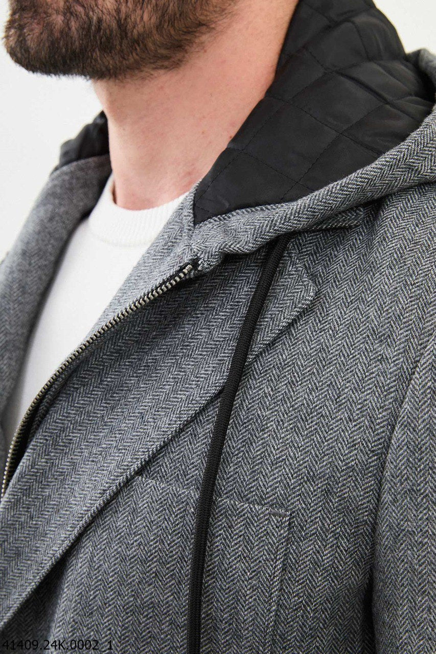 Belmonte Slim Fit Gray Hood Blazer