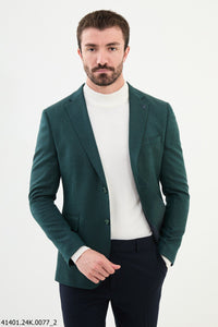 Bojoni Belmonte Slim Fit Green Blazer