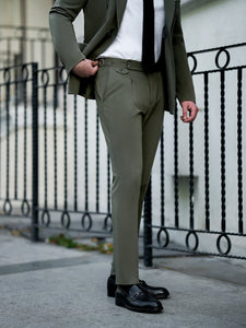 Khaki Double Breasted Suit 2-Piece