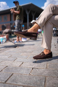 Bojoni Ace Toka Detailed Neolite Brown Suede Loafer