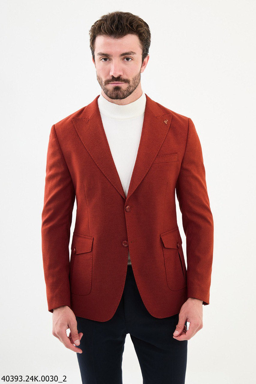 Belmonte Slim Fit Burgundy  Blazer