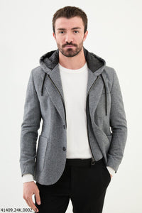 Belmonte Slim Fit Gray Hood Blazer