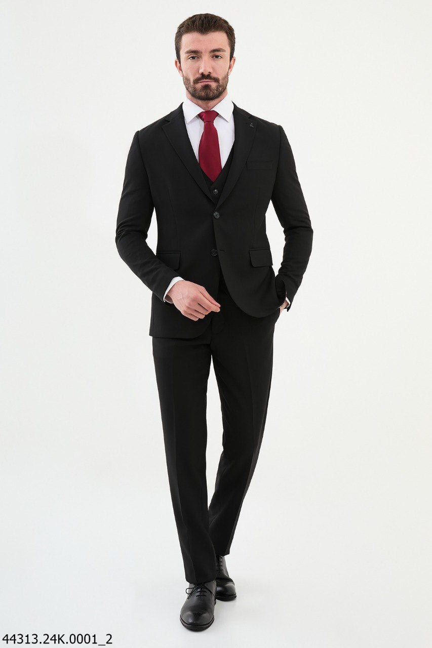 Belmonte Black Classic Slim Fit Suit