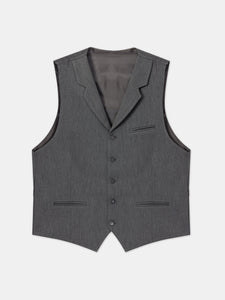 Grey Single Breasted Vest