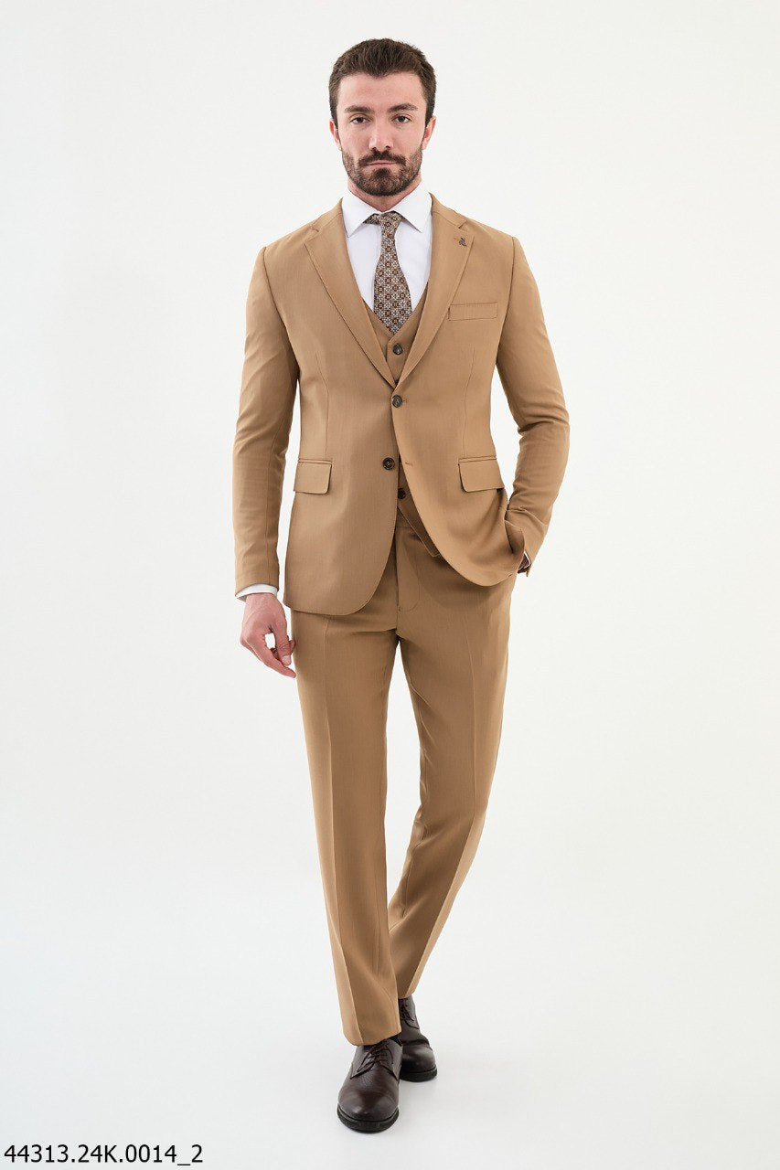 Belmonte Camel Classic Slim Fit Suit