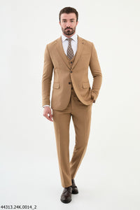 Belmonte Camel Classic Slim Fit Suit