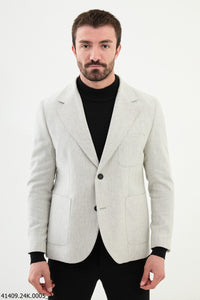 Belmonte Slim Fit Beige Hood Blazer