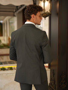 Anthracite Italian 3-Piece Slim Fit Suit
