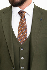 Bojoni Capena Khaki Wool Slim Fit Suit