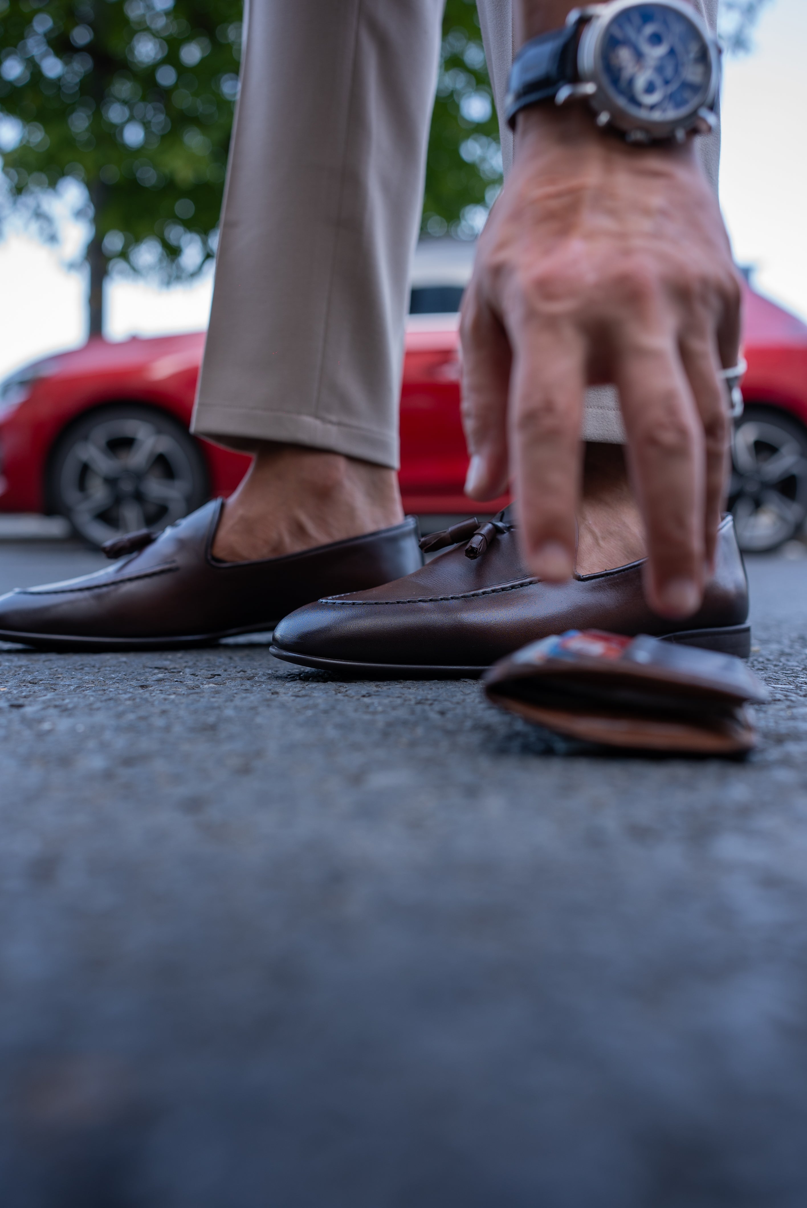 Bojoni Bravo Brown Tassel Detail Leather Loafers