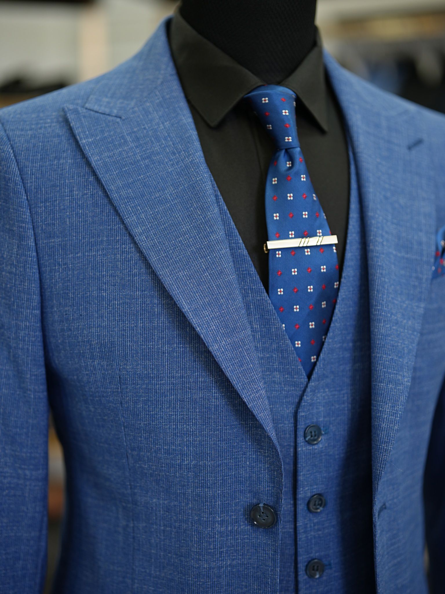 Bojoni Maison Blue Slim Fit  Suit