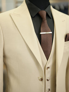 Bojoni Maison Beige Slim Fit Suit