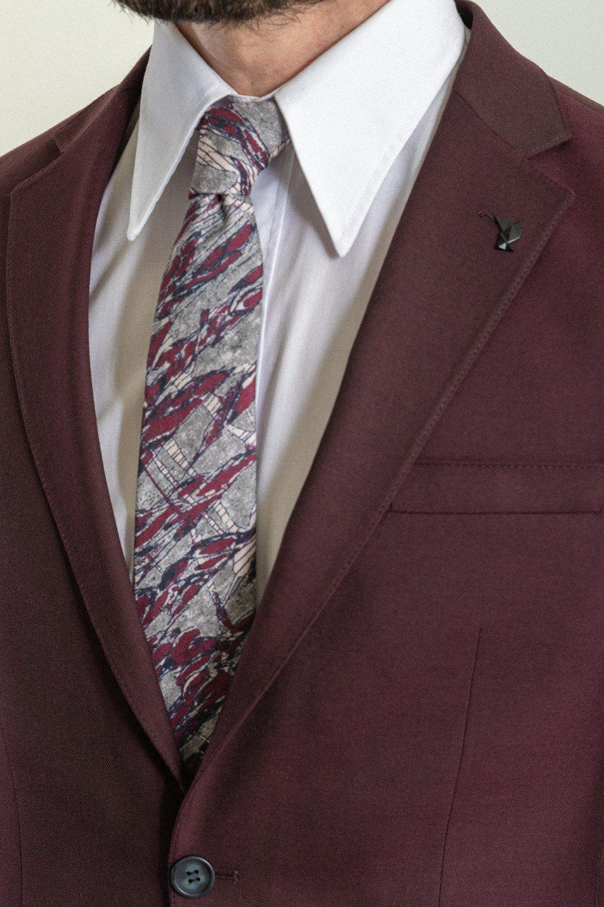 Bojoni Trivento Burgundy 2 Pieces  Slim Fit Suit