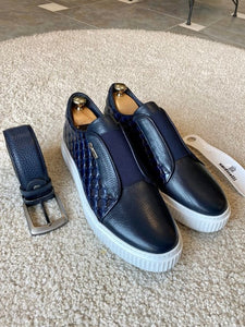 Brabion Abboud Navy Float Leather Shoes