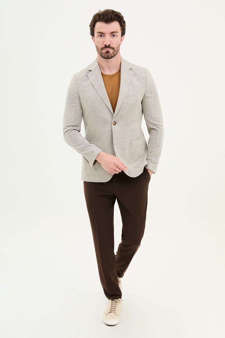 Bojoni Torretta Slim Fit Grey Blazer