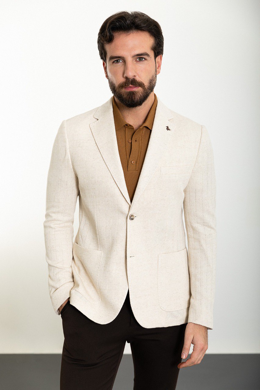 Bojoni Torretta Slim Fit Stone Blazer