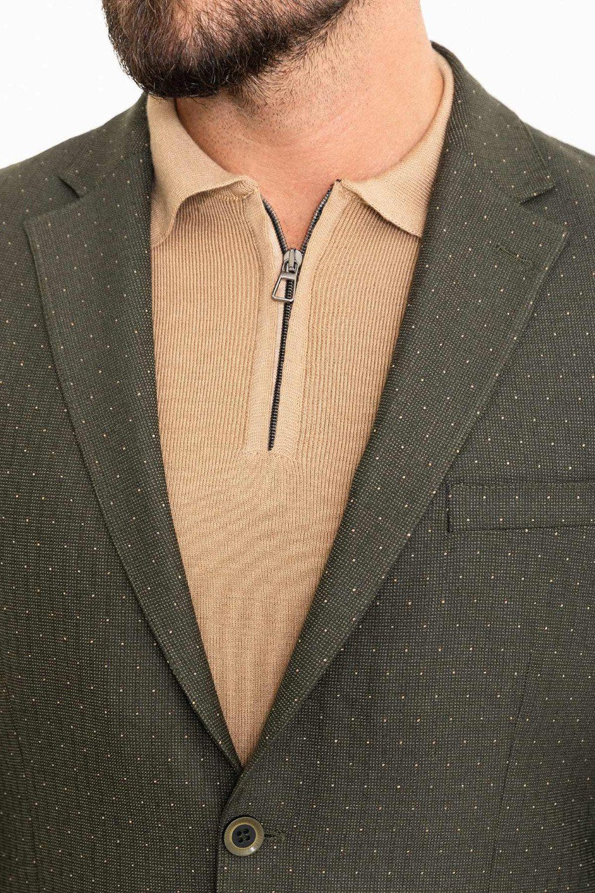 Bojoni Torretta Slim Fit Green Dot Blazer