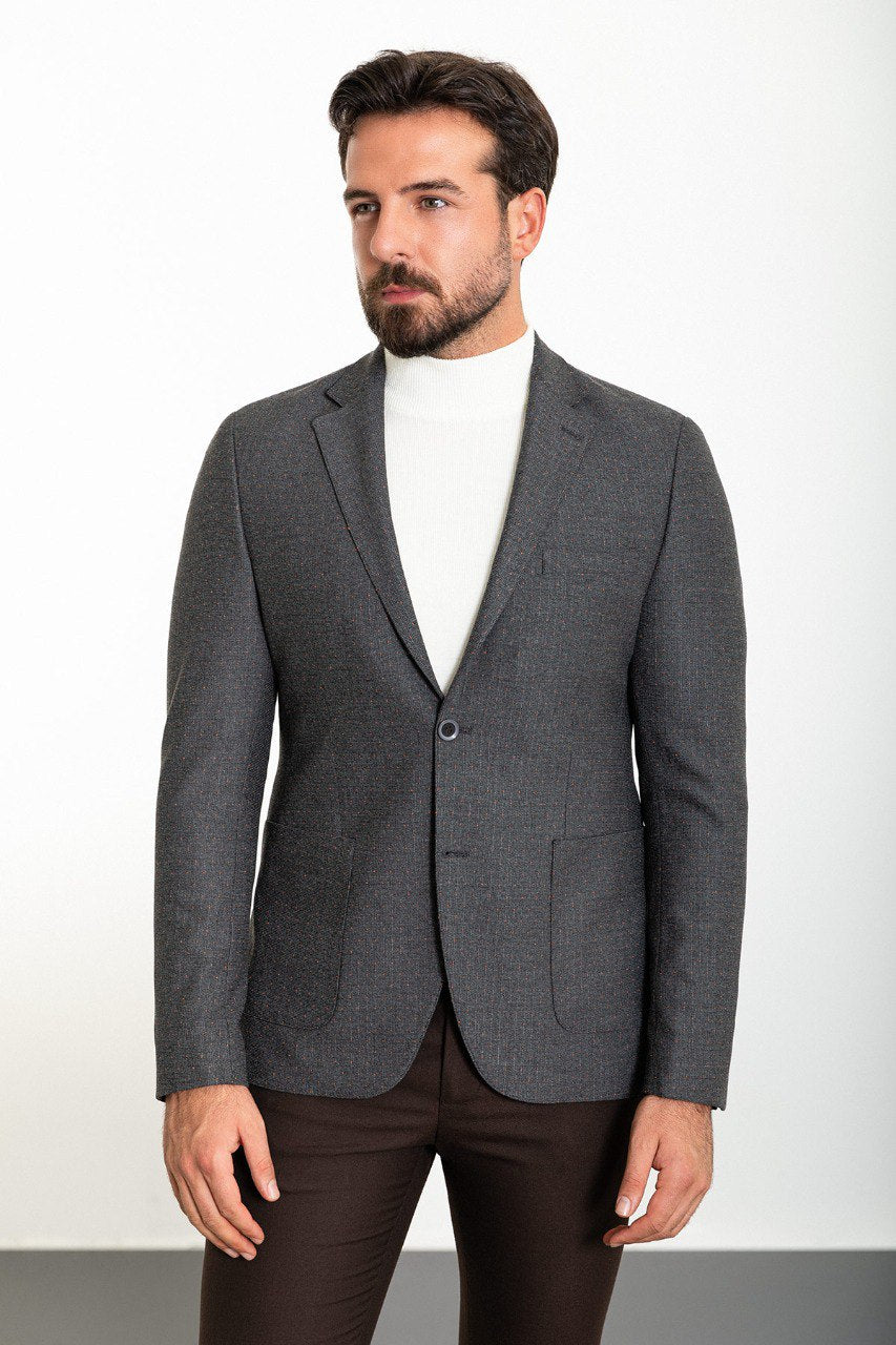 Bojoni Torretta Slim Fit Light Grey Blazer