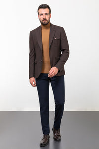 Bojoni Torretta Slim Fit Brown Blazer