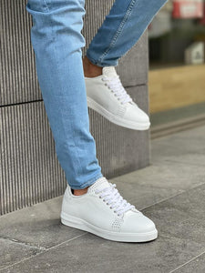 Benson Staple Detailed Eva Sole White Sneakers