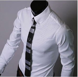 Mens Button Down Shirt with Plaid Designs
