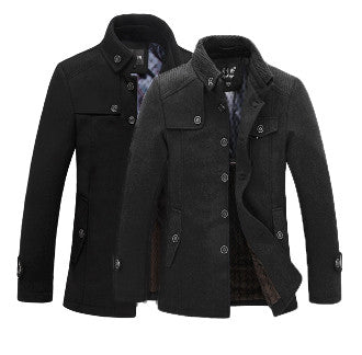 Mens Removable Knit Collar Fall Jacket