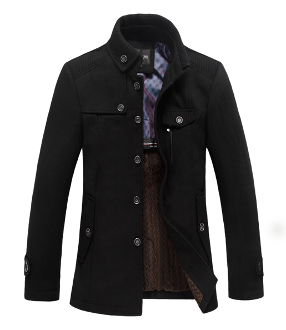 Mens Removable Knit Collar Fall Jacket