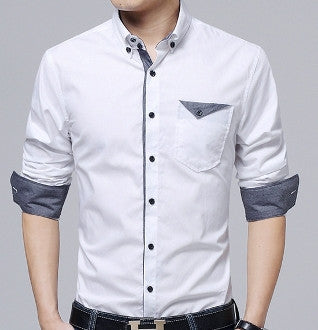 Mens Button Down Shirt with Flip Pocket