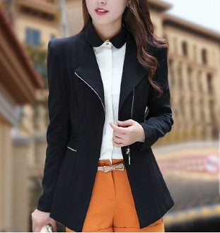 Womens Zippered Blazer in Multiple Colors
