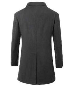 Mens Mid Length Wool Blend Coat