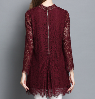 Womens V Neck Lace Top
