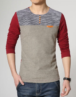 Mens Round Neck Casual Top