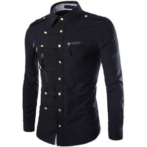 Mens Shirt with Zipper Design Details