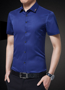 Mens Short Sleeve Shirt with Collar Design