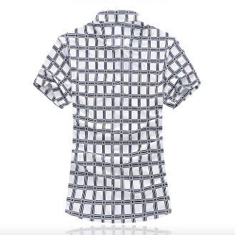 Mens Checkerboard Short Sleeve Shirt