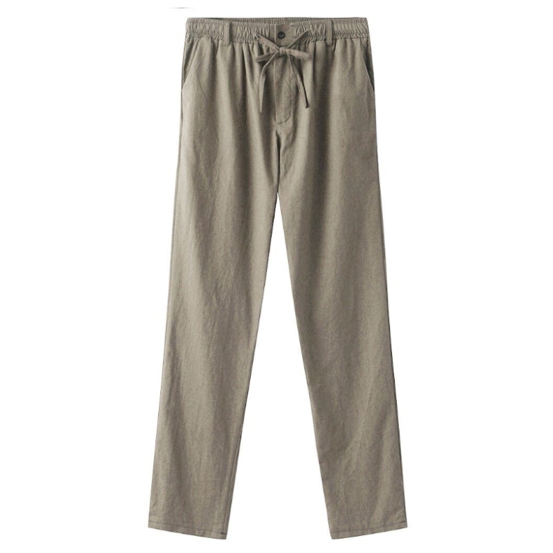 Elastic Straight Pants