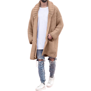 Mid-Length Knitted Cardigan