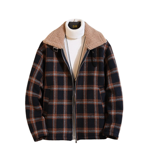 Checkered Wool Padded Jacket